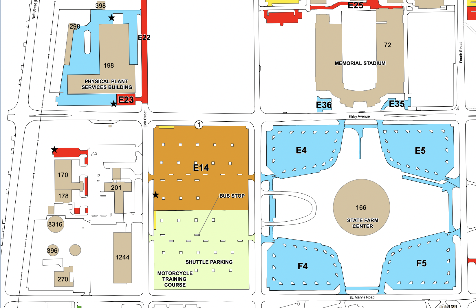 Parking at E14 illustration